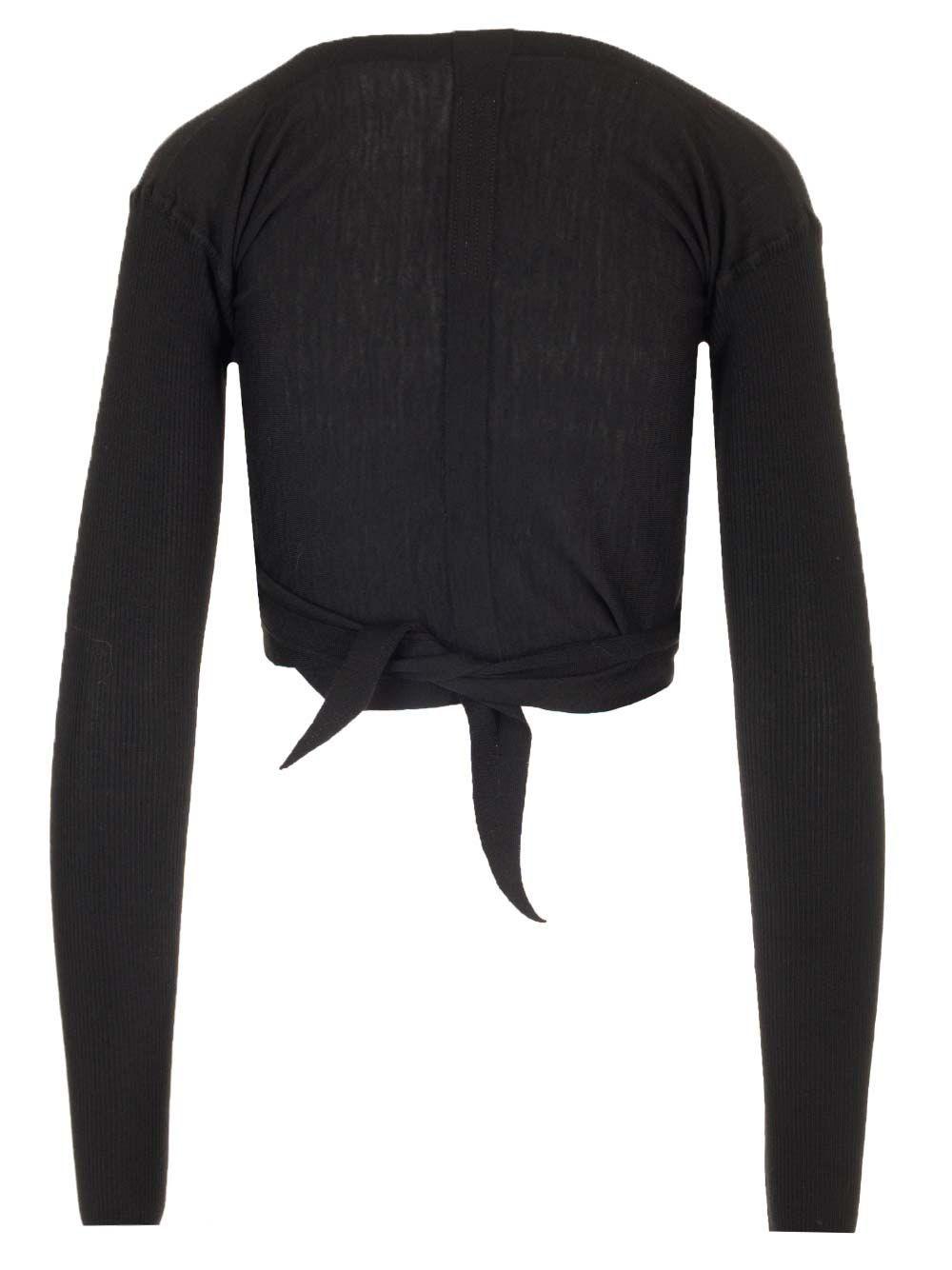 Al Duca D'Aosta Rick Owens Top incrociato in maglia Nuovo