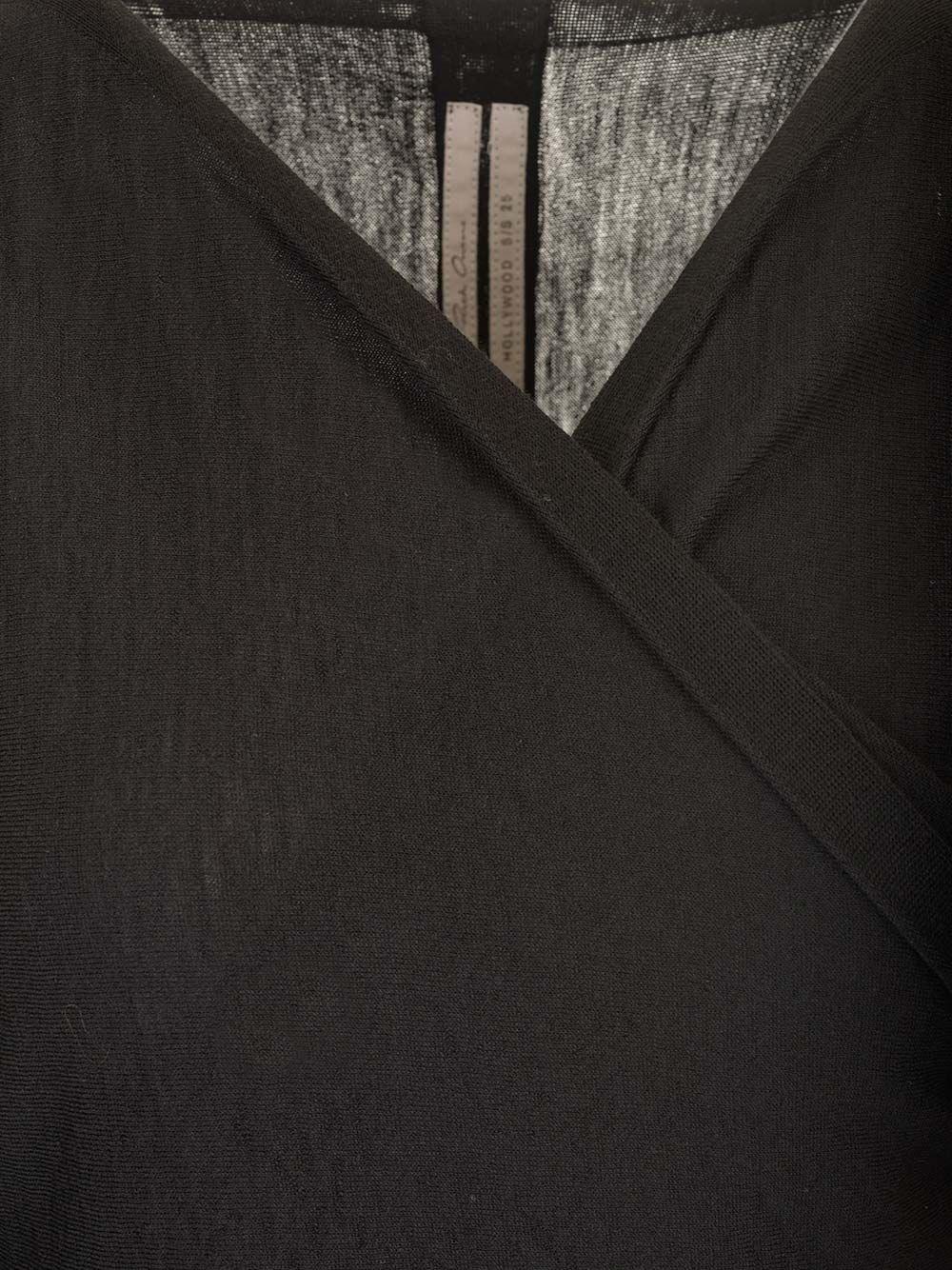 Al Duca D'Aosta Rick Owens Top incrociato in maglia Nuovo