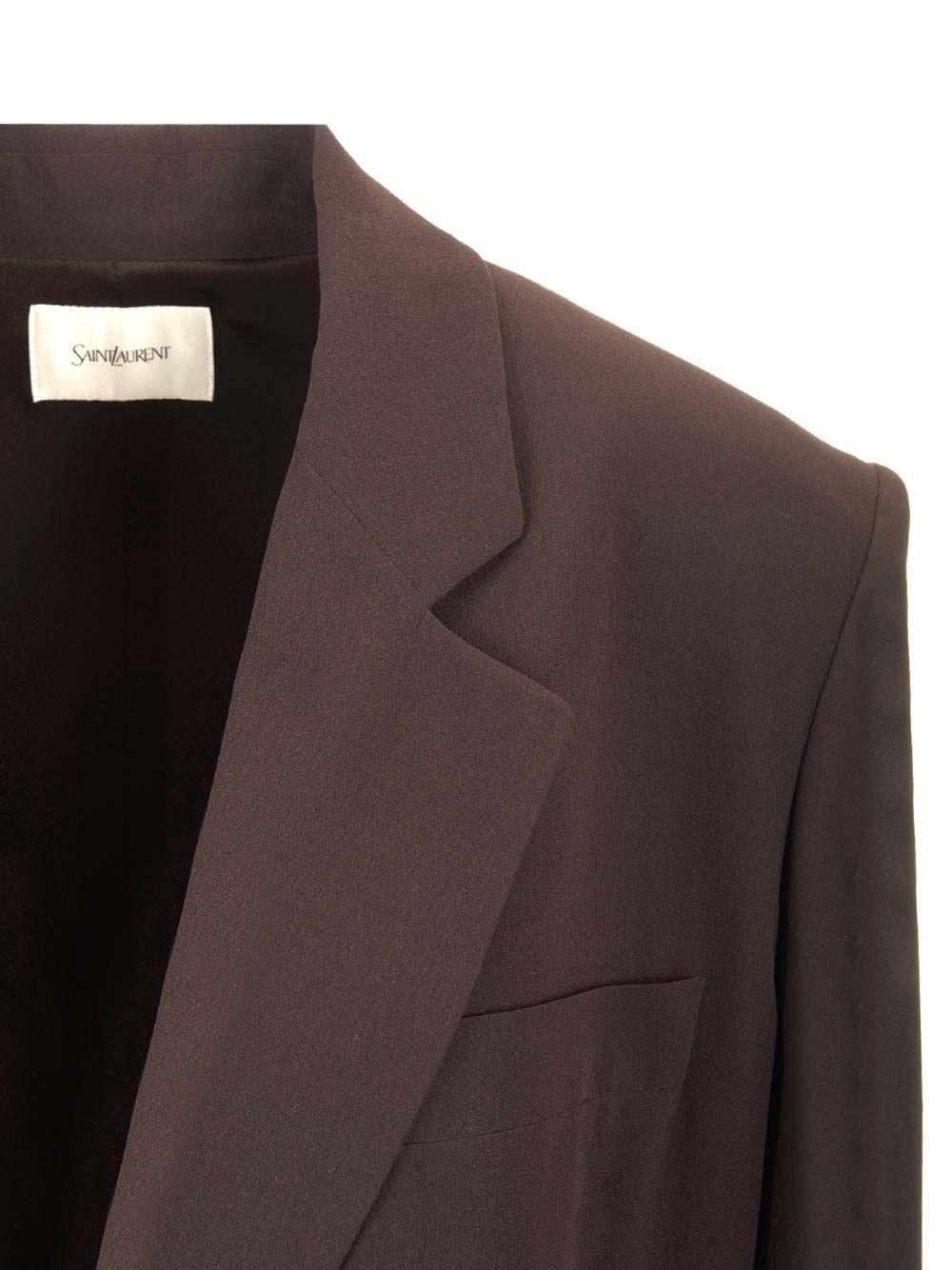 Al Duca D'Aosta Saint Laurent Blazer doppiopetto in seta Shopping Online