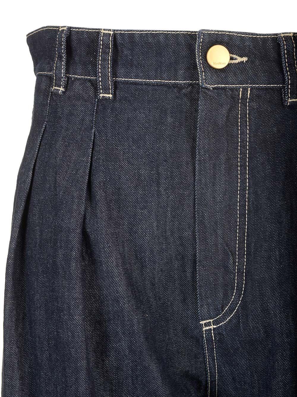 Al Duca D'Aosta 's Max Mara Pantalone "Priamo" wide leg in denim Saldi