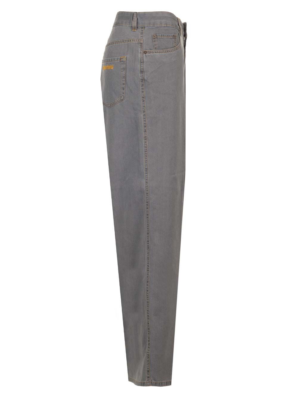 Al Duca D'Aosta Miu Miu Pantaloni in denim chambray Hotsell
