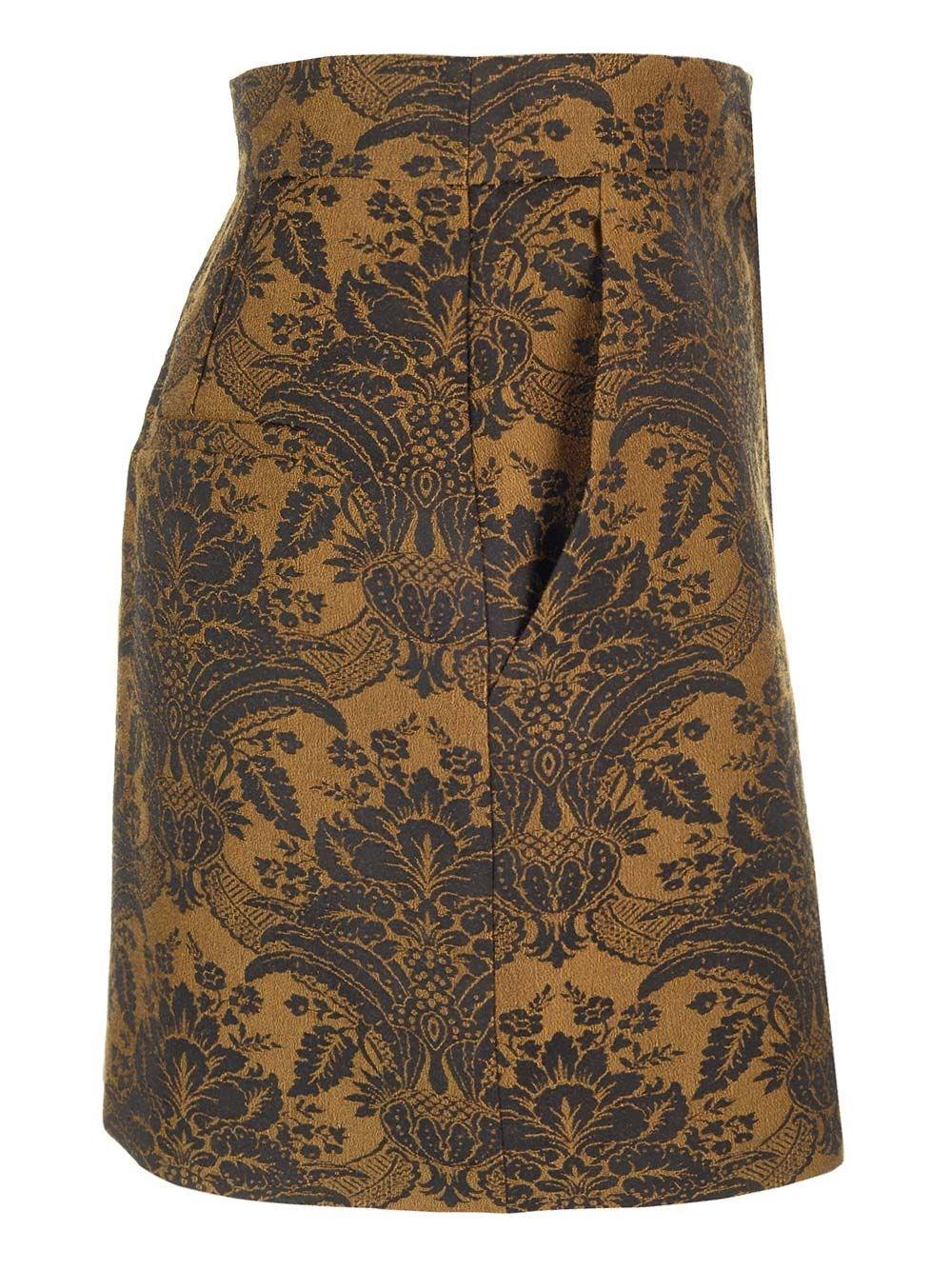 Al Duca D'Aosta Max Mara Mini gonna in lana jacquard Sconto