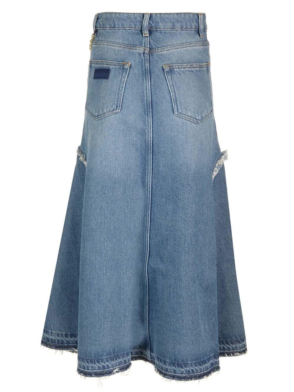 Al Duca D'Aosta Ganni Gonna denim svasata Saldi