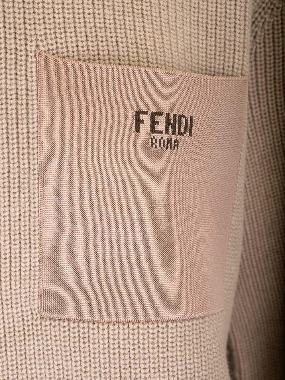 Al Duca D'Aosta Fendi Maglia a coste in lana Sconto