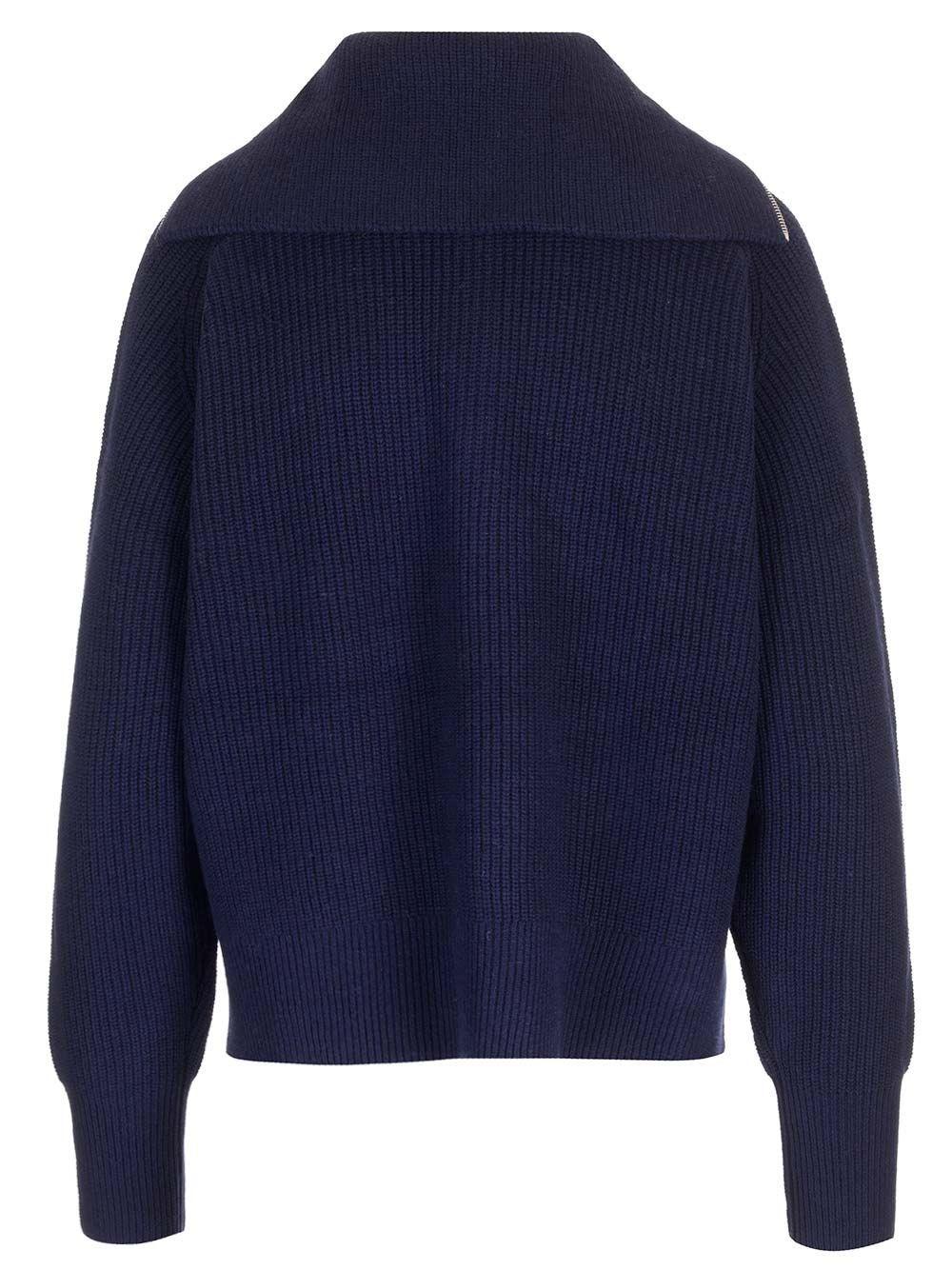 Al Duca D'Aosta Maison Kitsuné Maglia mezza zip lana cashmere Online