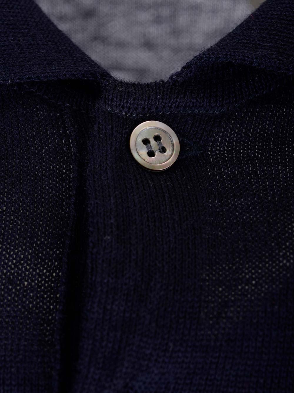Al Duca D'Aosta Comme Des Garcons Play EX-P1N094 NAVY POLO NECK SHORT SLEEVES COTT POLO Vendita Economica