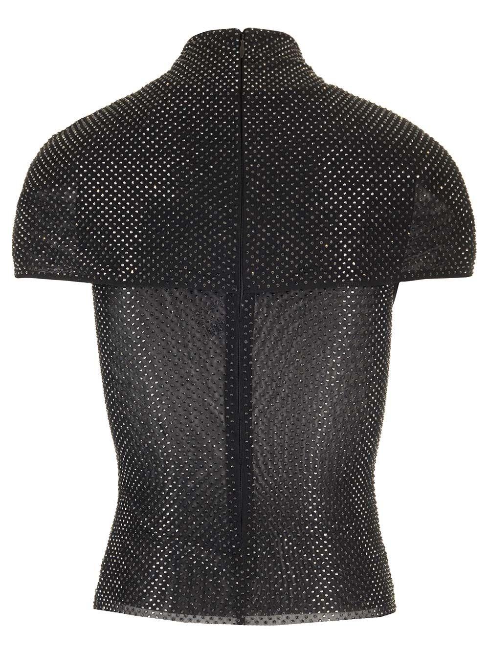 Al Duca D'Aosta Self-portrait Top in mesh Negozio