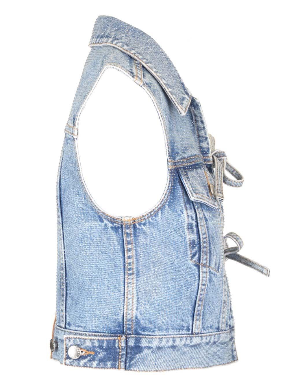 Al Duca D'Aosta Alexander Wang Gilet in jeans chiaro Nuova