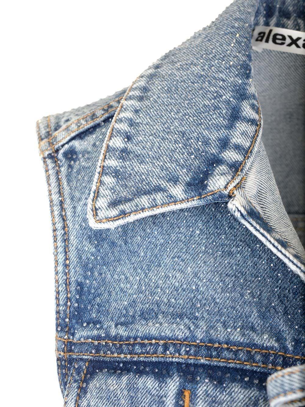 Al Duca D'Aosta Alexander Wang Gilet in jeans chiaro Nuova