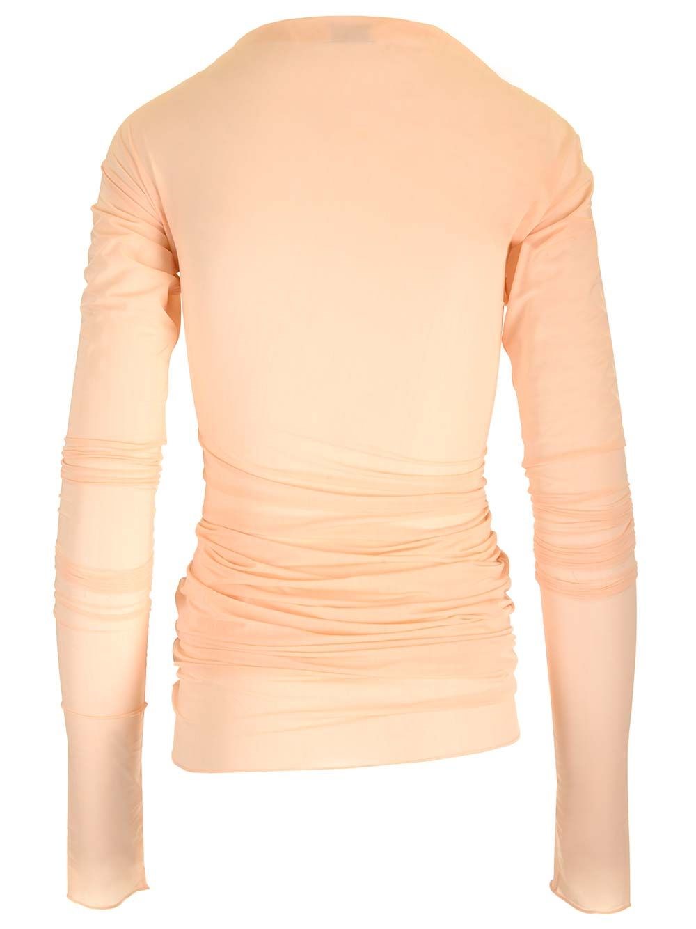 Al Duca D'Aosta Dries Van Noten Top in jersey semi trasparente Online