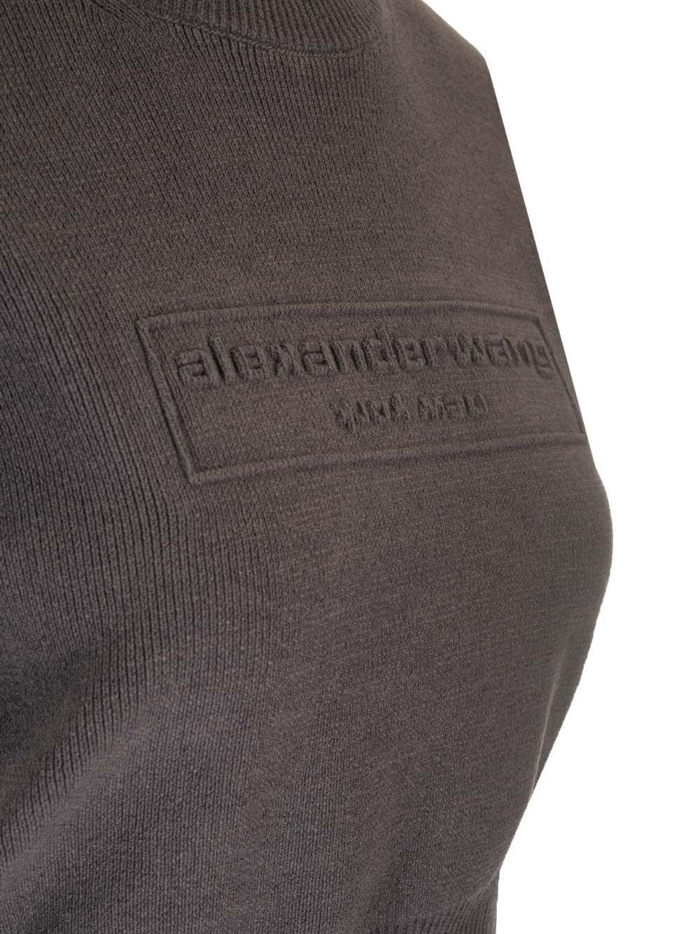 Al Duca D'Aosta Alexander Wang Maglia crop in maglina Nuova