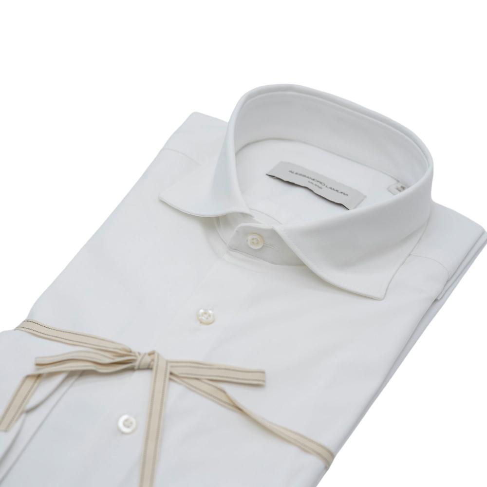Alessandro Lamura Camicia Tinta Unita bianca – Collo Francese Novità