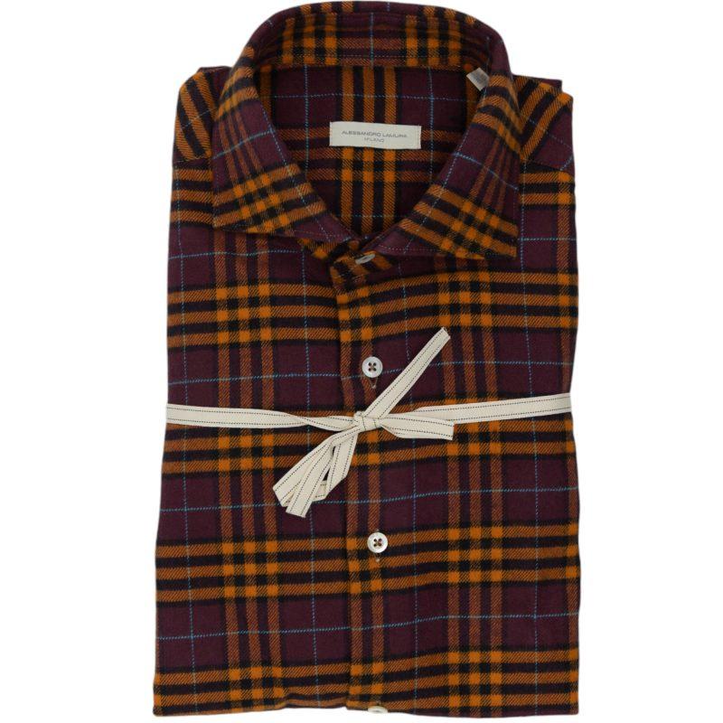 Alessandro Lamura Camicia in Flanella a Quadri Vendita Calda