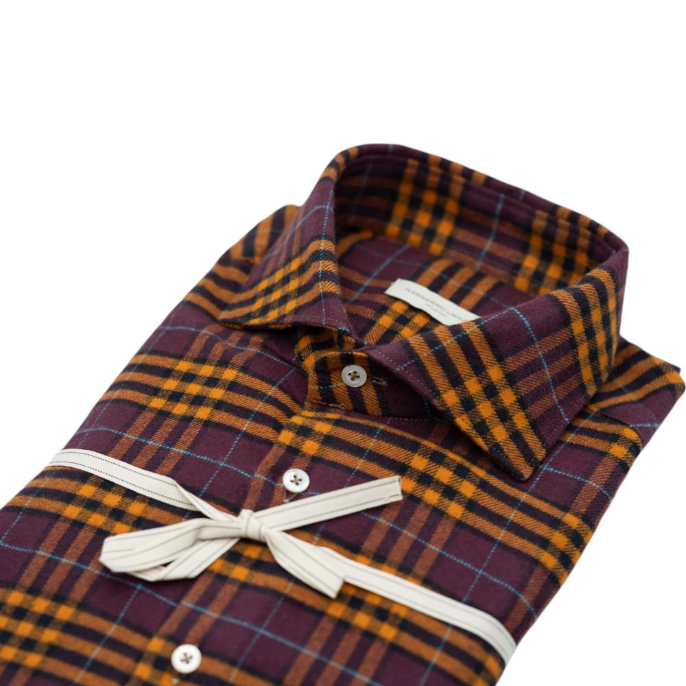 Alessandro Lamura Camicia in Flanella a Quadri Vendita Calda