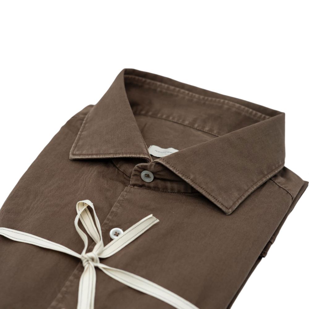 Alessandro Lamura Camicia in Gabardine Tinta in Capo Fango 2025