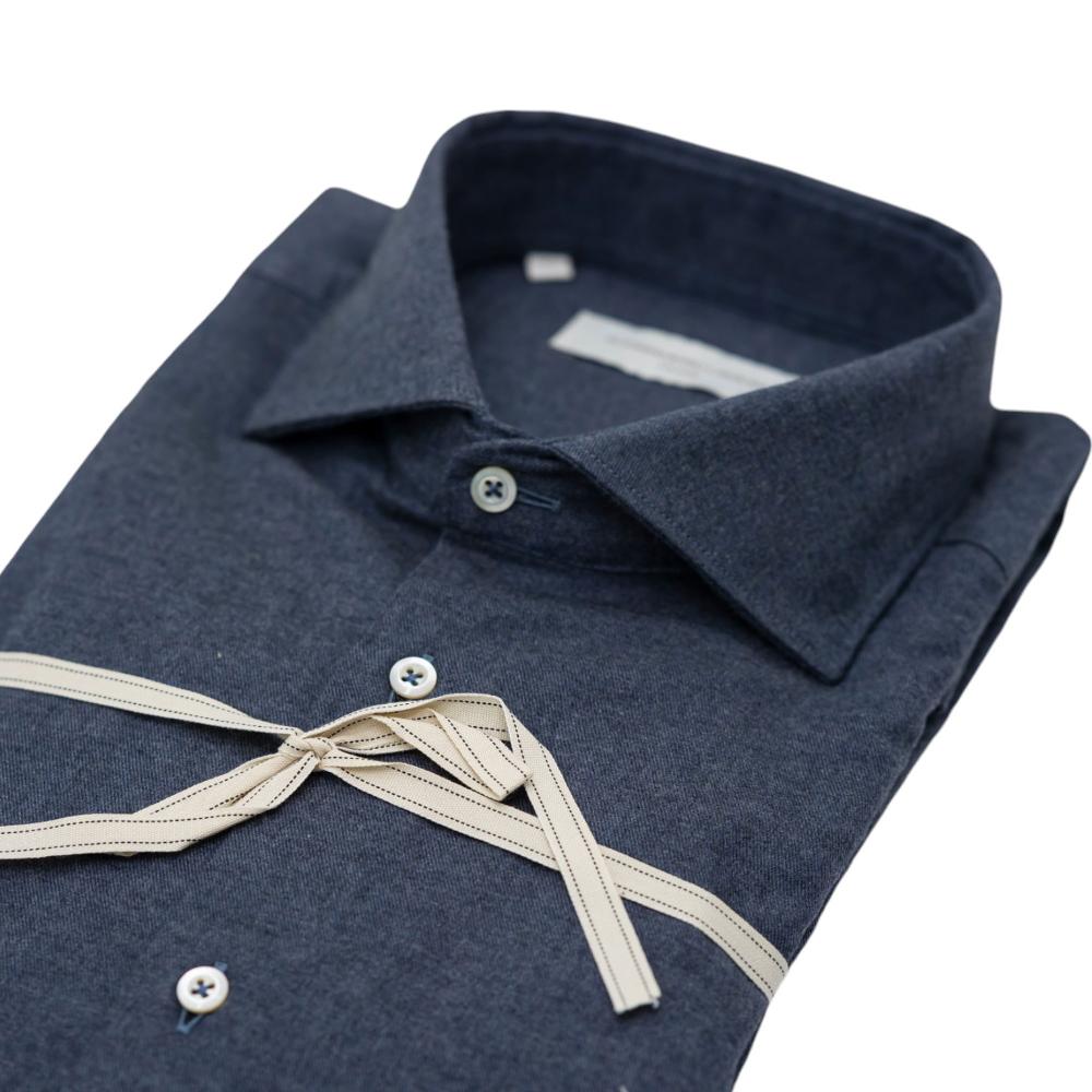 Alessandro Lamura Camicia tinta unita grigio antracite Nuovo