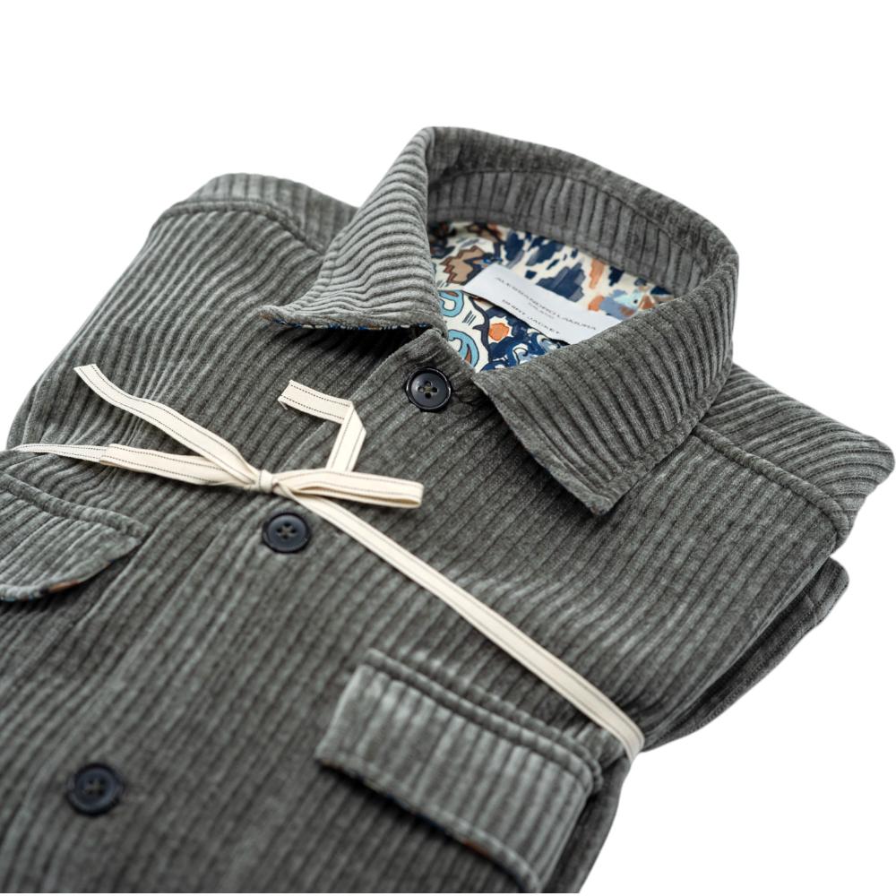 Alessandro Lamura Camicia Overshirt Grigia a Coste Shopping Online