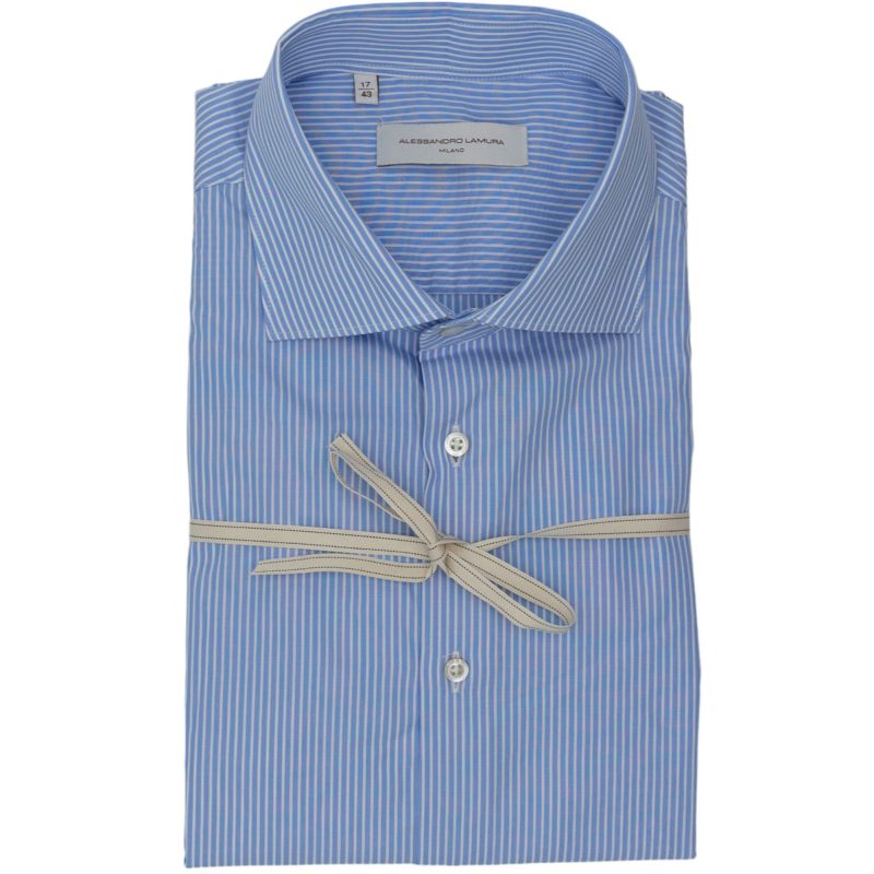Alessandro Lamura Camicia a righe Azzurro-Bianco Convenienza