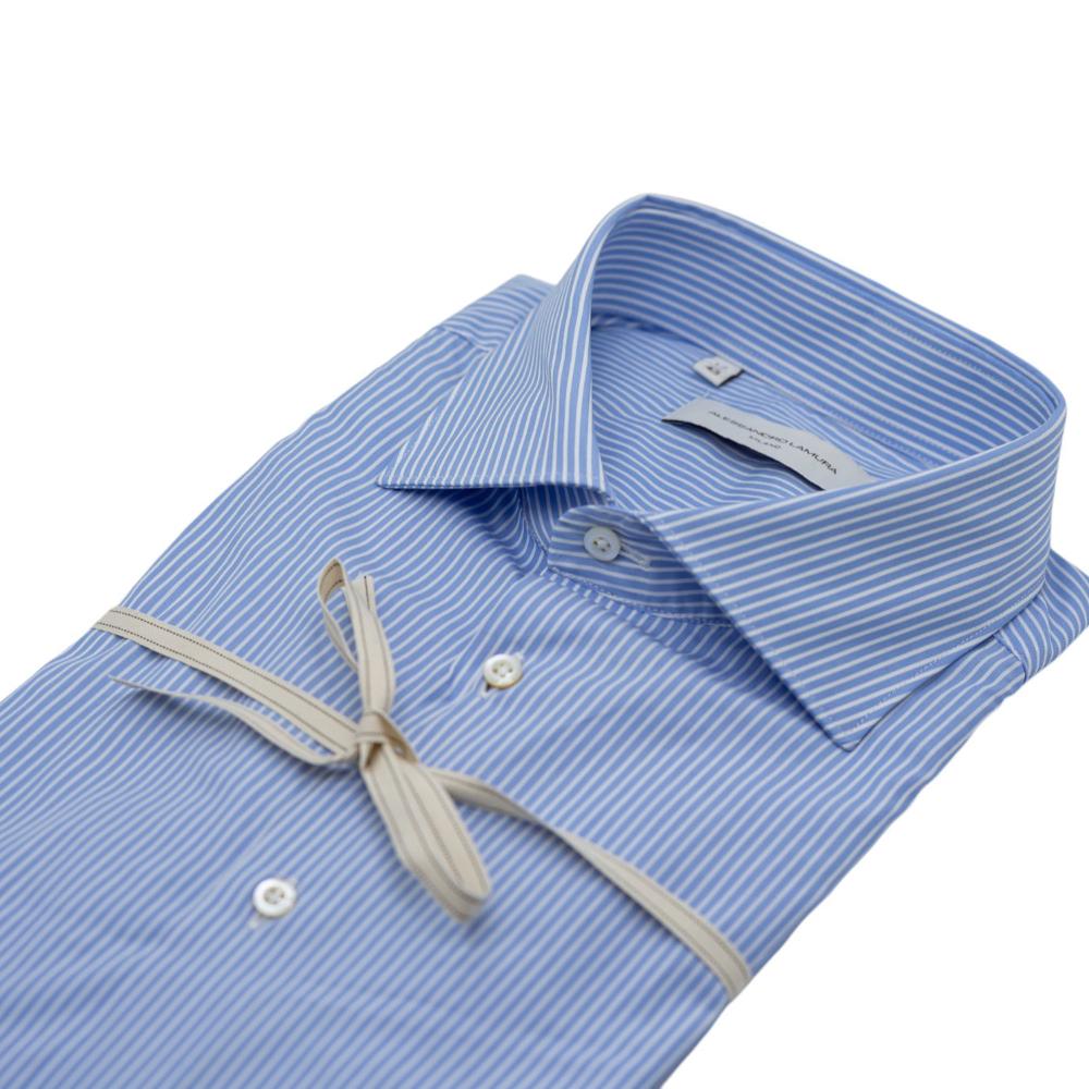 Alessandro Lamura Camicia a righe Azzurro-Bianco Convenienza