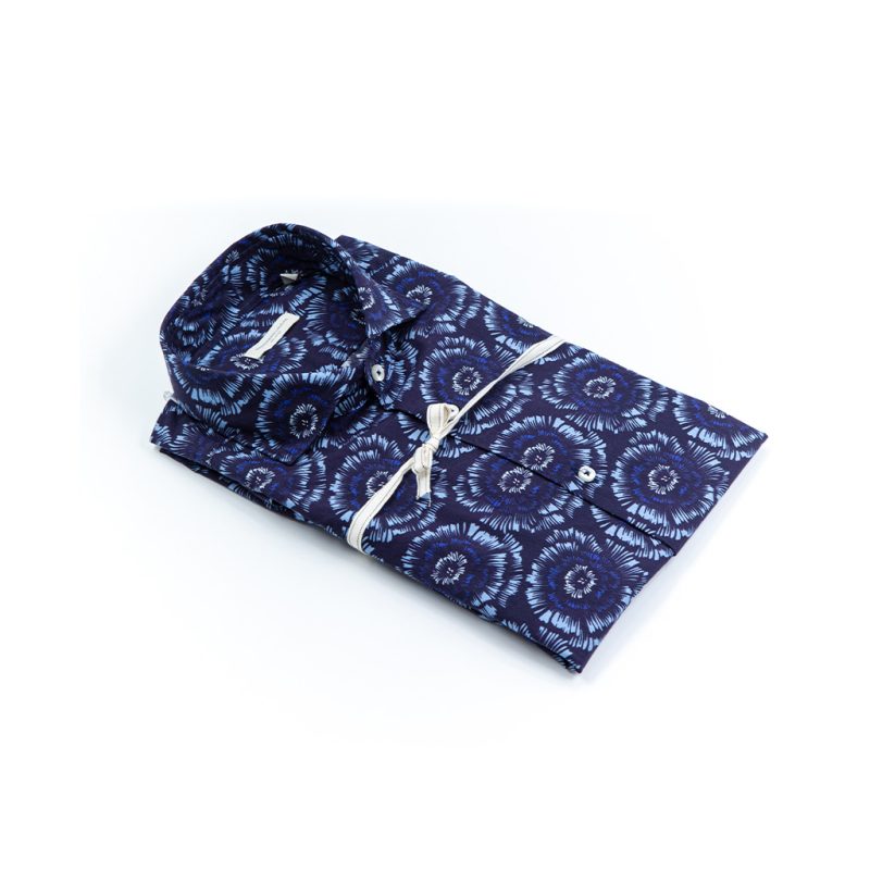 Alessandro Lamura Camicia Di Cotone Stampa Soffione – Collo francese Sconto
