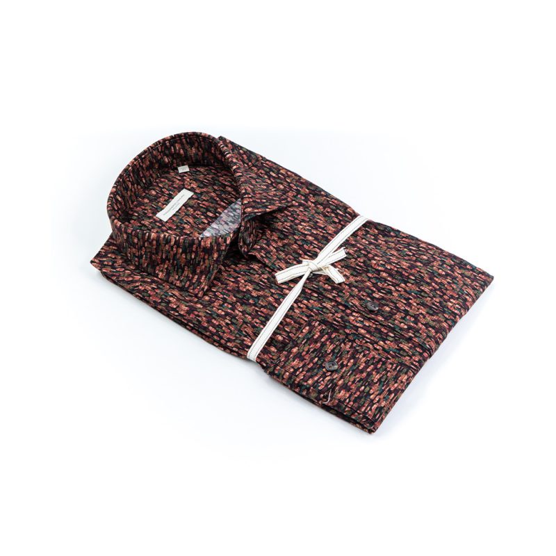 Alessandro Lamura Camicia Di Cotone Digital Print – Collo francese Offerta