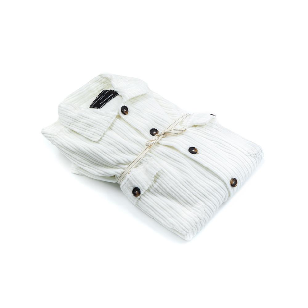 Alessandro Lamura Camicia Overshirt a righe di velluto – Collo Italiano Offerte