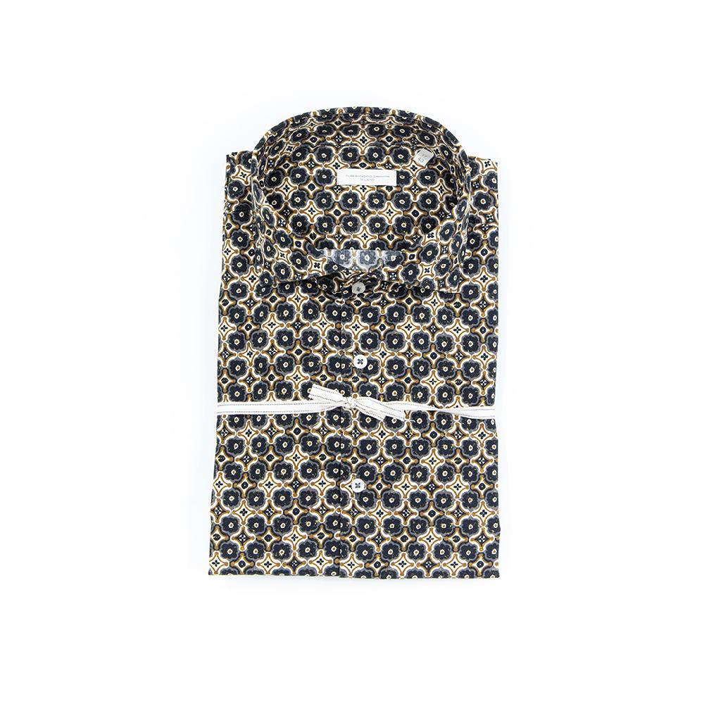 Alessandro Lamura Camicia Di Cotone Stampa Geometrica – Collo francese Italia