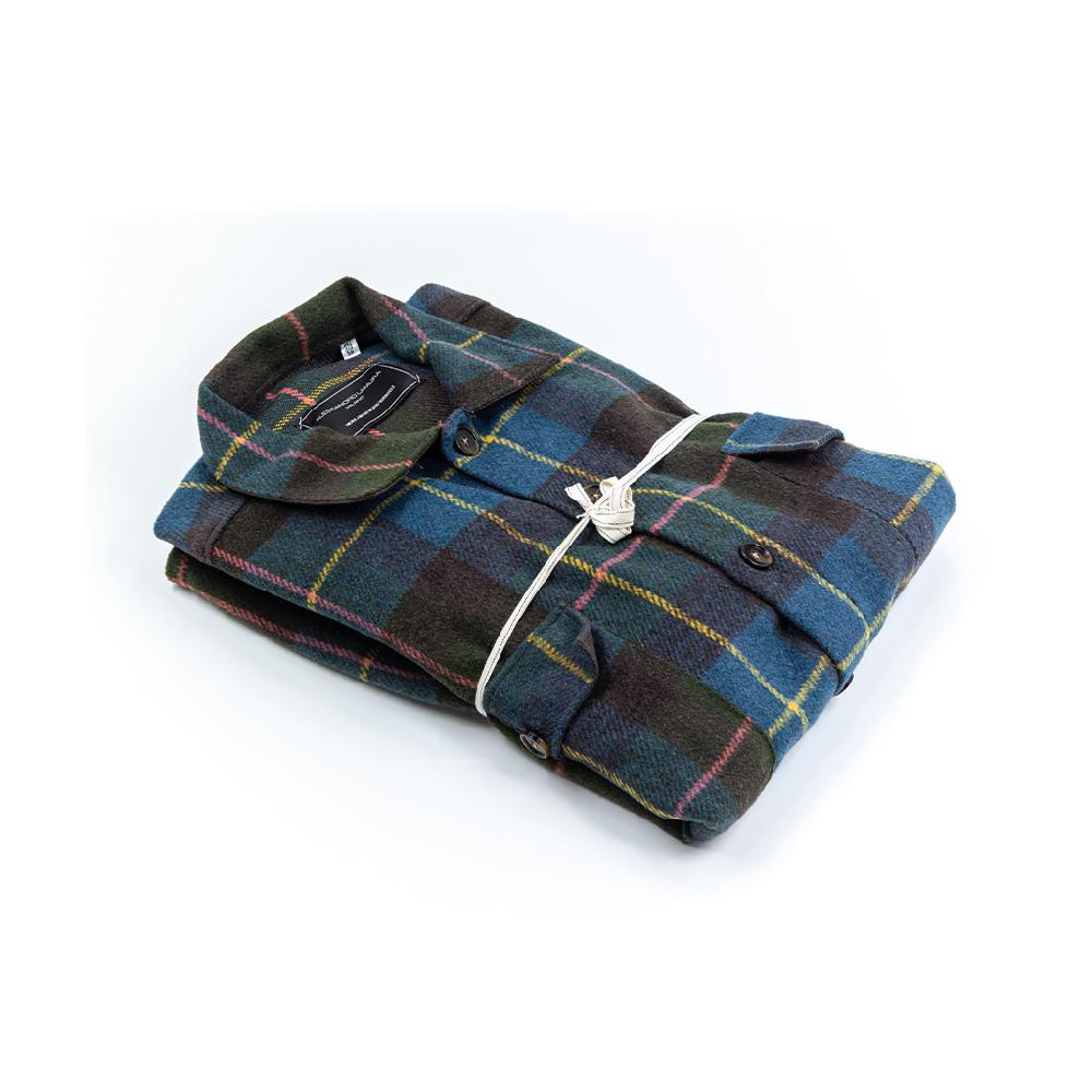 Alessandro Lamura Camicia Overshirt a Quadri – Collo Italiano In Linea