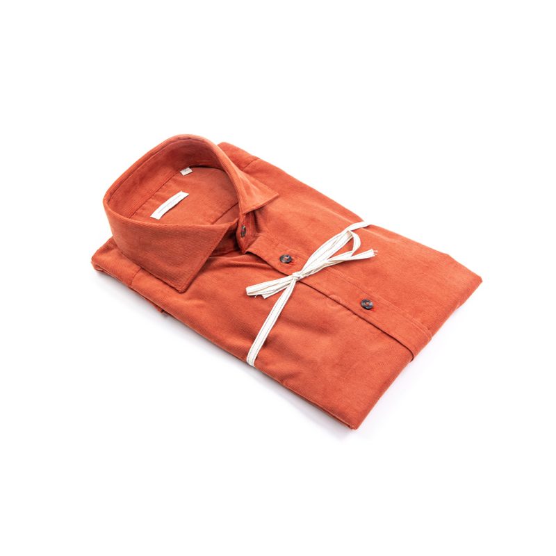 Alessandro Lamura Camicia In Velluto – 100%Cotone – Collo Francese Pezzi Unici