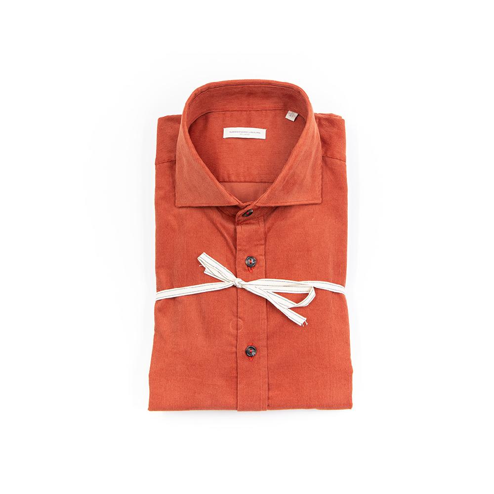 Alessandro Lamura Camicia In Velluto – 100%Cotone – Collo Francese Pezzi Unici