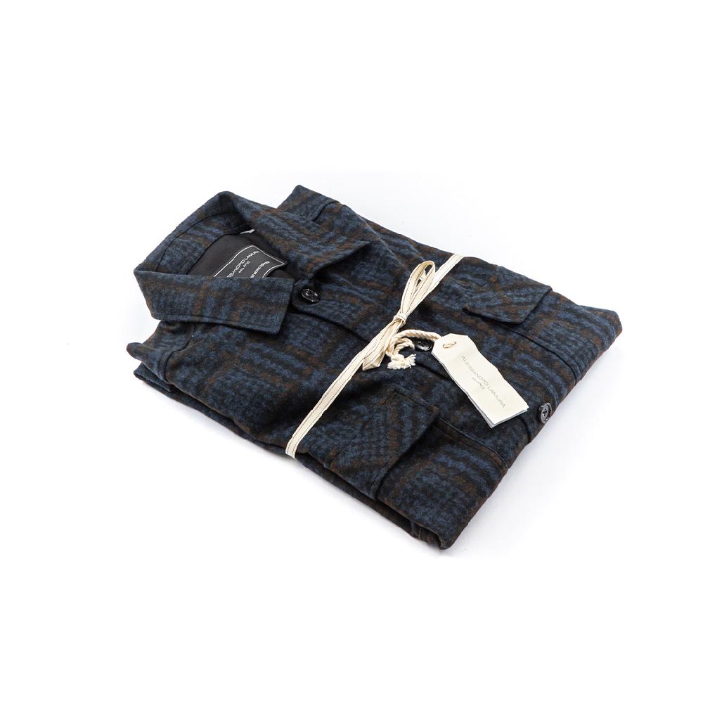 Alessandro Lamura Camicia Overshirt Pied de Poule – Collo Italiano Consegna Veloce