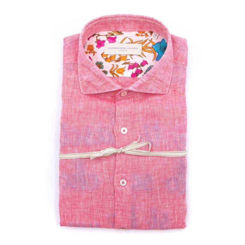 Alessandro Lamura Camicia Ricamata Con Collo Francese In Vendita