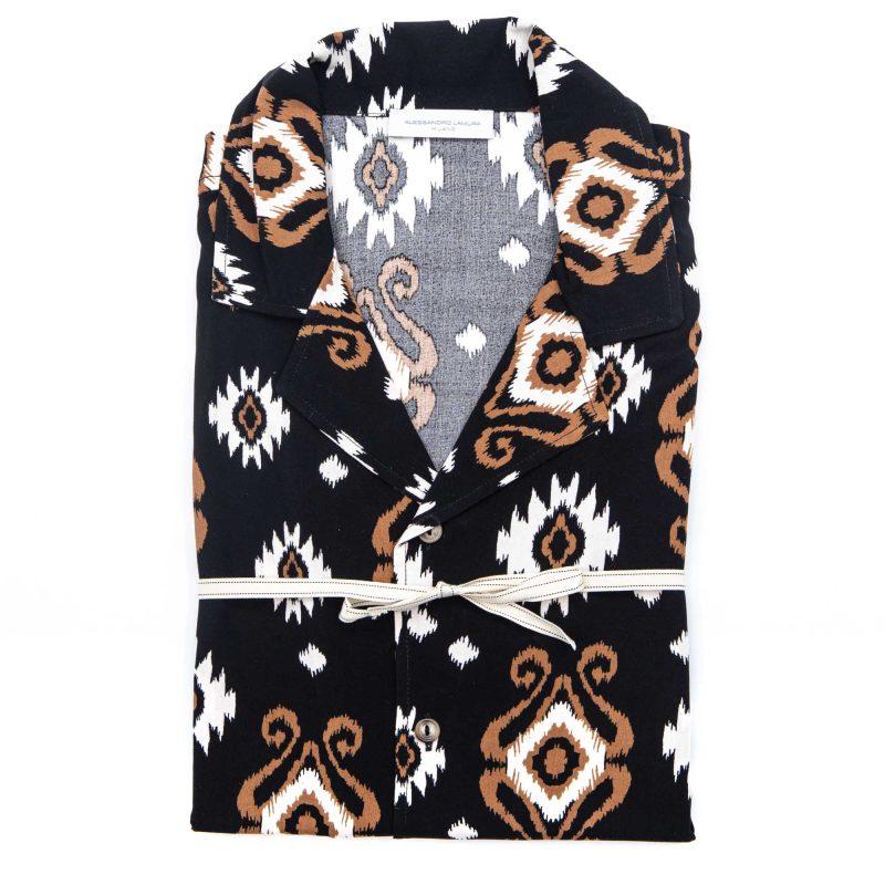 Alessandro Lamura Camicia Hawaiana Fantasia Geometrica Vendita Economica