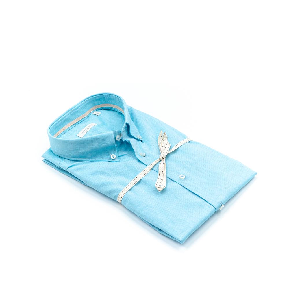 Alessandro Lamura Bag 20 – Camicia Collo Botton Down Celeste – 100%cotone Nuovo