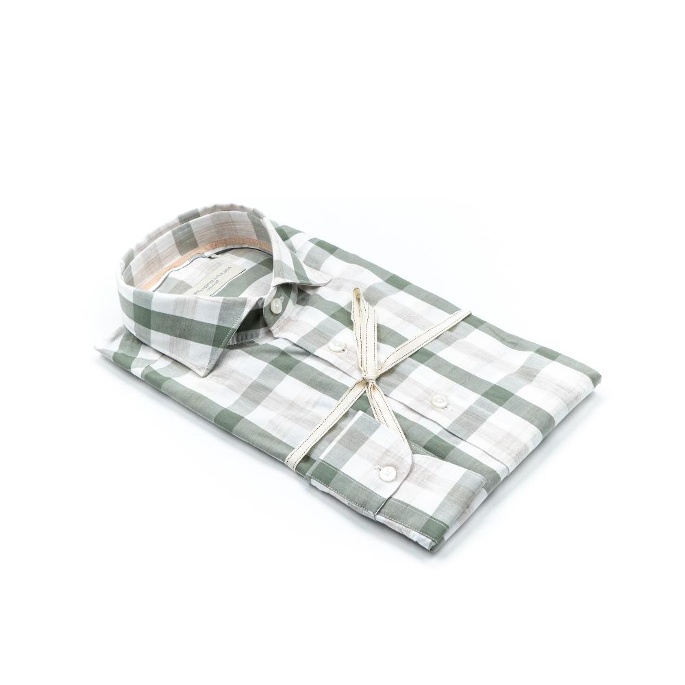 Alessandro Lamura Check- Camicia Quadri – 100%cotone – Collo Francese Qualità