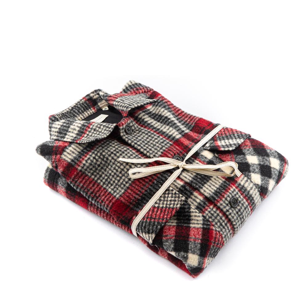 Alessandro Lamura Camicia Overshirt a Quadri – Collo Italiano Promozione