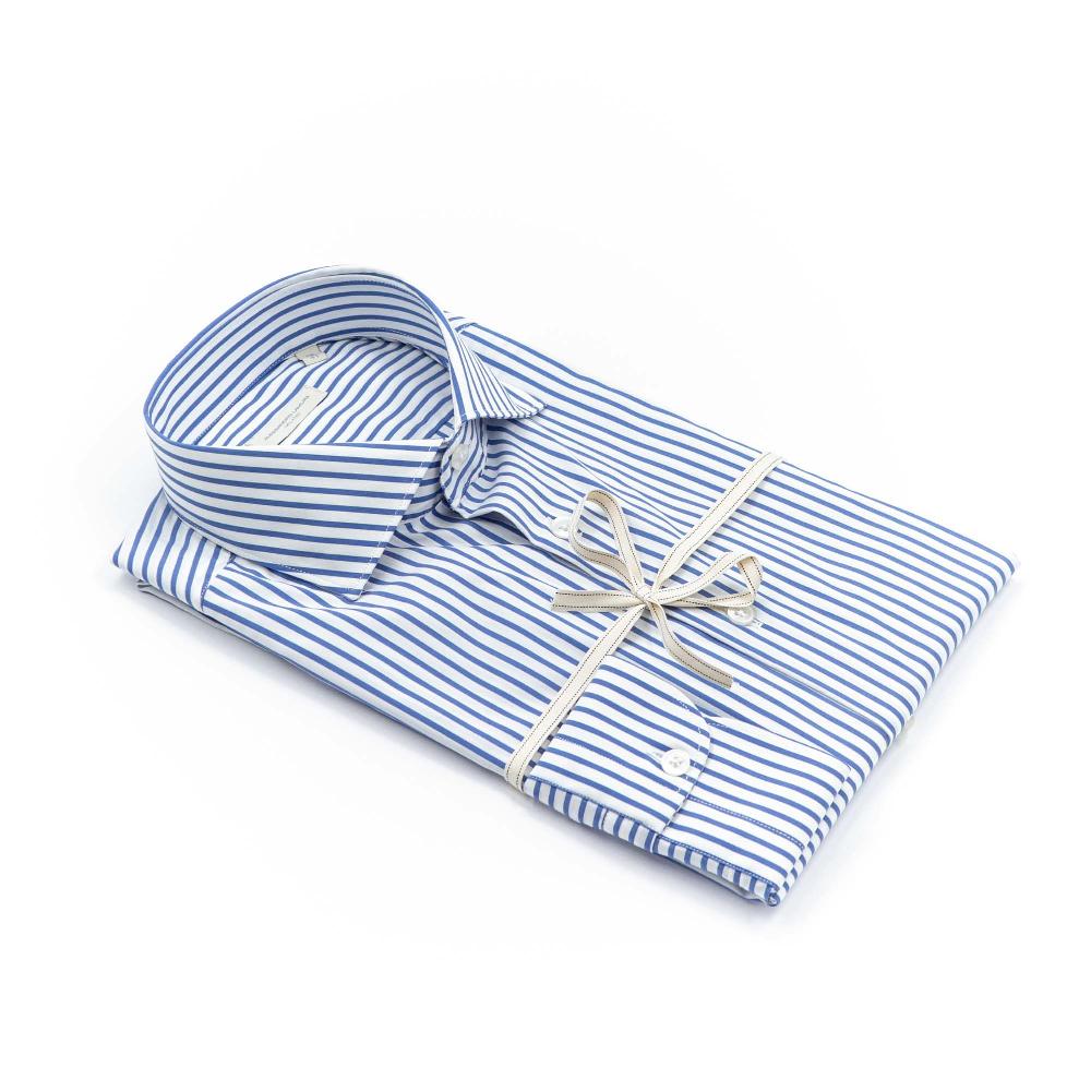 Alessandro Lamura Camicia Rigata Collo Francese Shopping Online