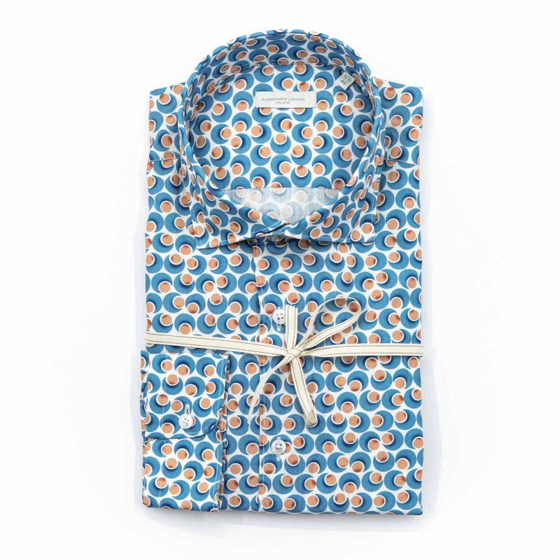 Alessandro Lamura Camicia Fantasia Geometrica Multicolor Convenienza