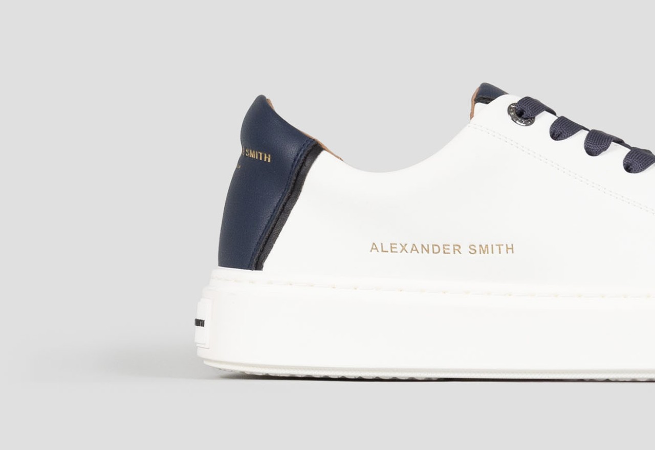 ﻿Alexander Smith LONDON MAN WHITE BLUE Consegna Veloce