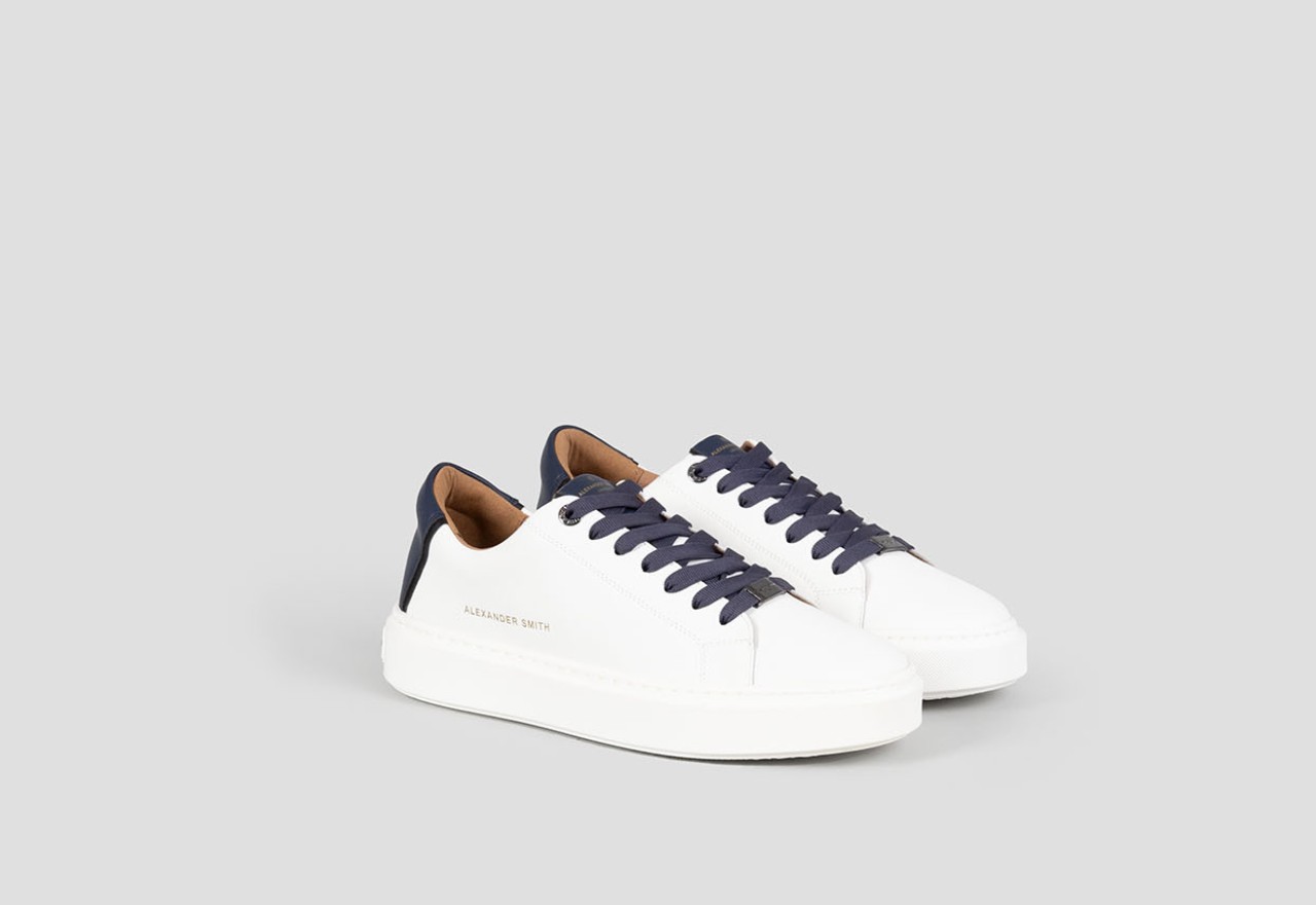 ﻿Alexander Smith LONDON MAN WHITE BLUE Consegna Veloce