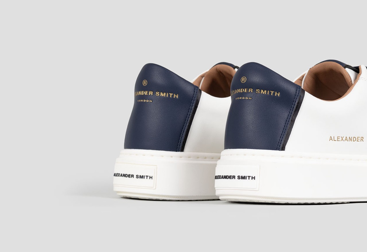﻿Alexander Smith LONDON MAN WHITE BLUE Consegna Veloce