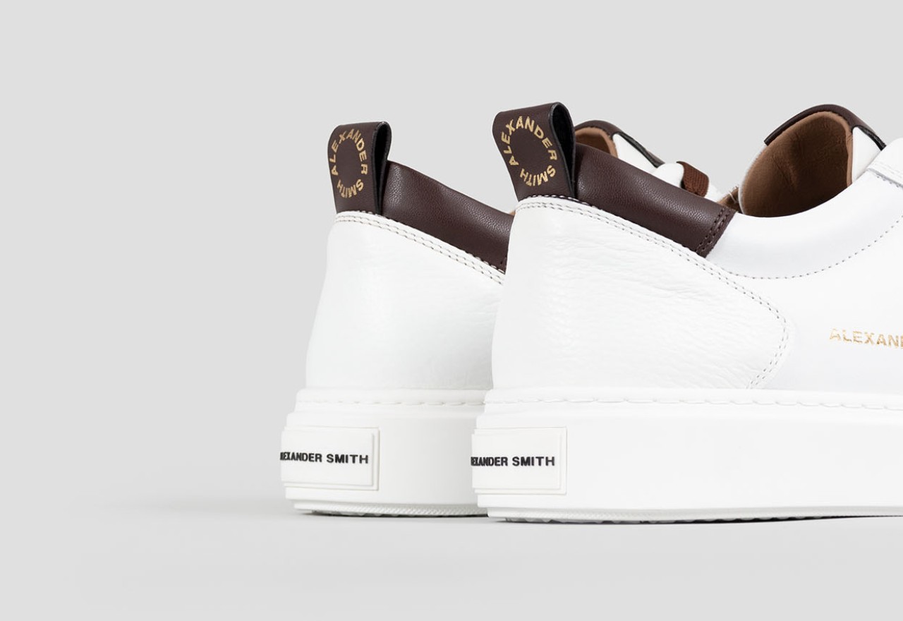 Alexander Smith BOND MAN WHITE DARK BROWN Nuovo