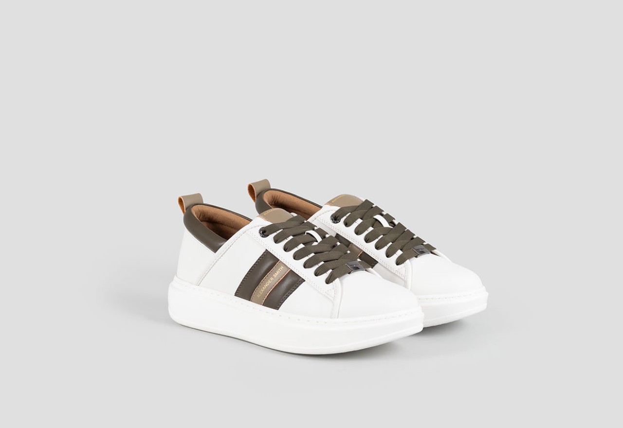 Alexander Smith ECO-WEMBLEY MAN WHITE MILITARY OLIVE Sconto