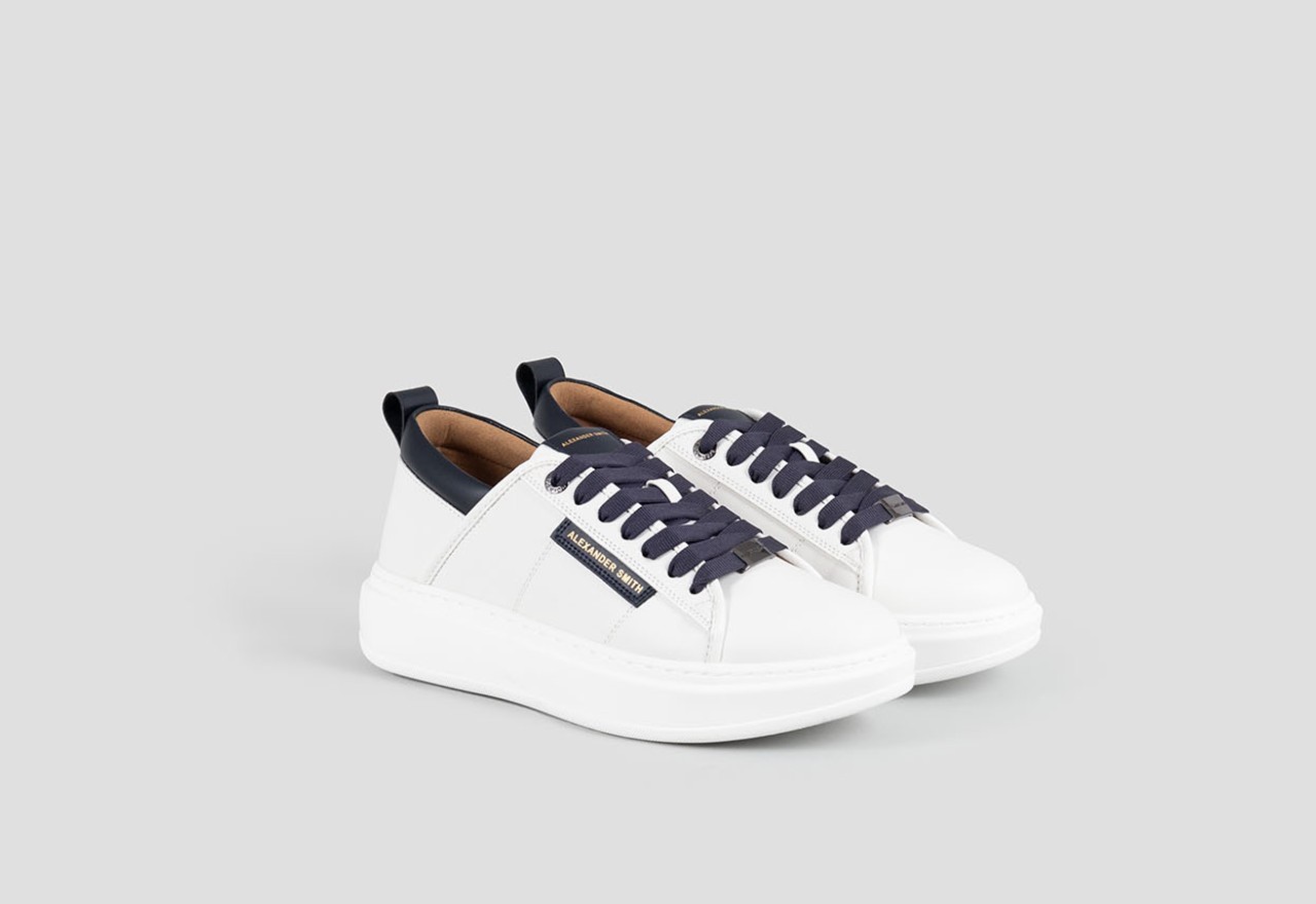 Alexander Smith ECO-WEMBLEY MAN WHITE BLUE In Vendita