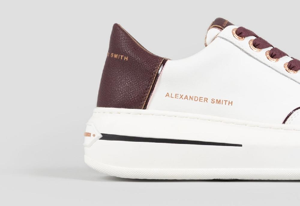 Alexander Smith LANCASTER WOMAN WHITE BORDEAUX Consegna Veloce