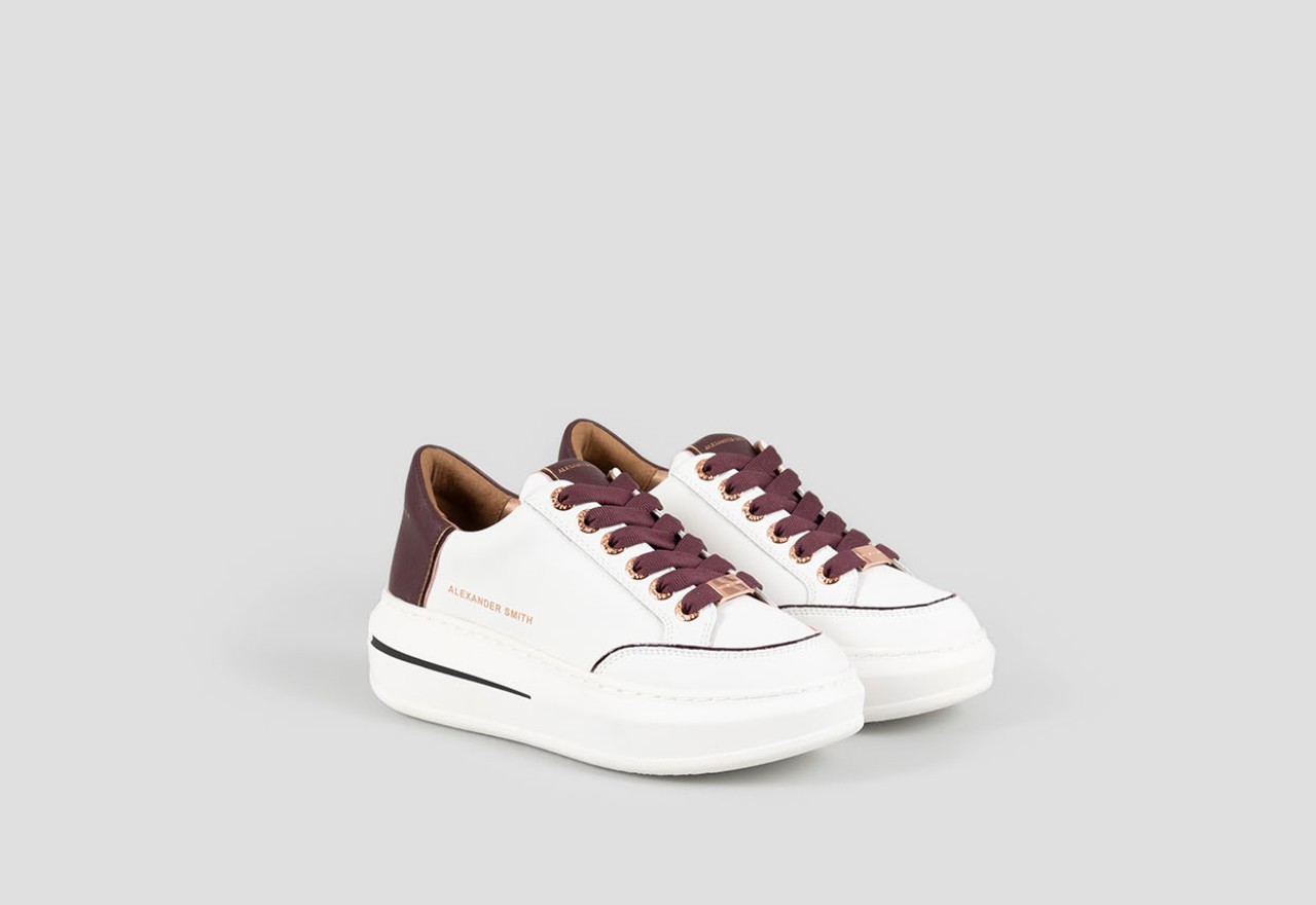 Alexander Smith LANCASTER WOMAN WHITE BORDEAUX Consegna Veloce