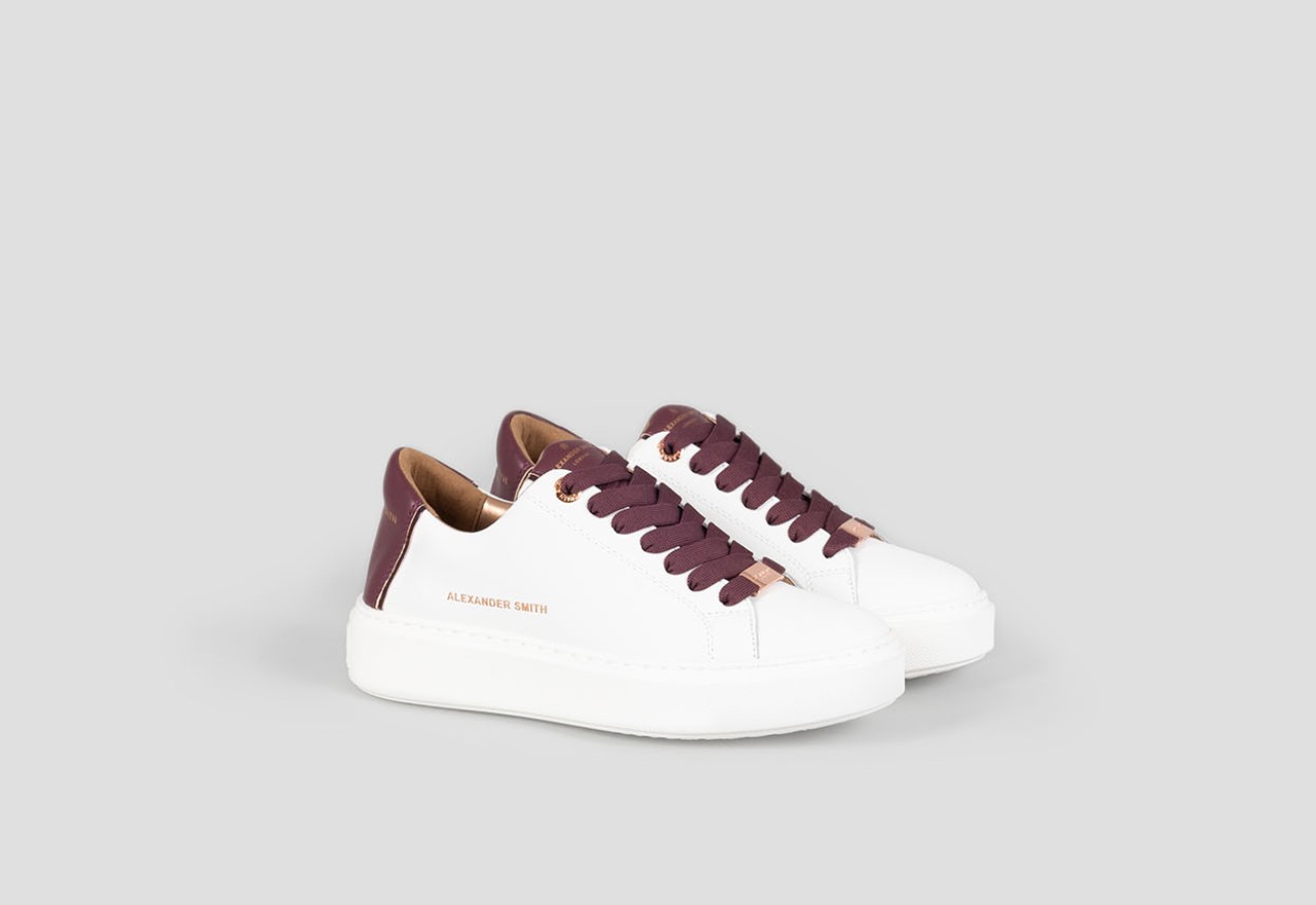 Alexander Smith LONDON WOMAN WHITE BORDEAUX Spedizione Gratuita