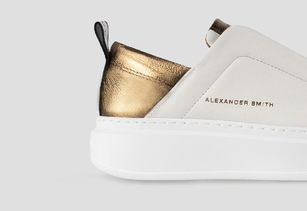 Alexander Smith WEMBLEY SLIP-ON WOMAN WHITE BRONZE Promozione Limitata