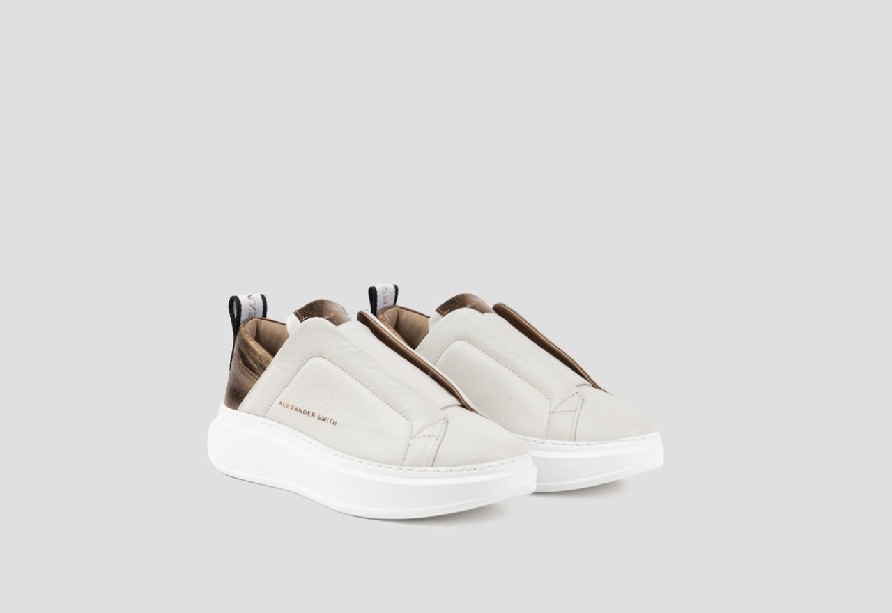 Alexander Smith WEMBLEY SLIP-ON WOMAN WHITE BRONZE Promozione Limitata