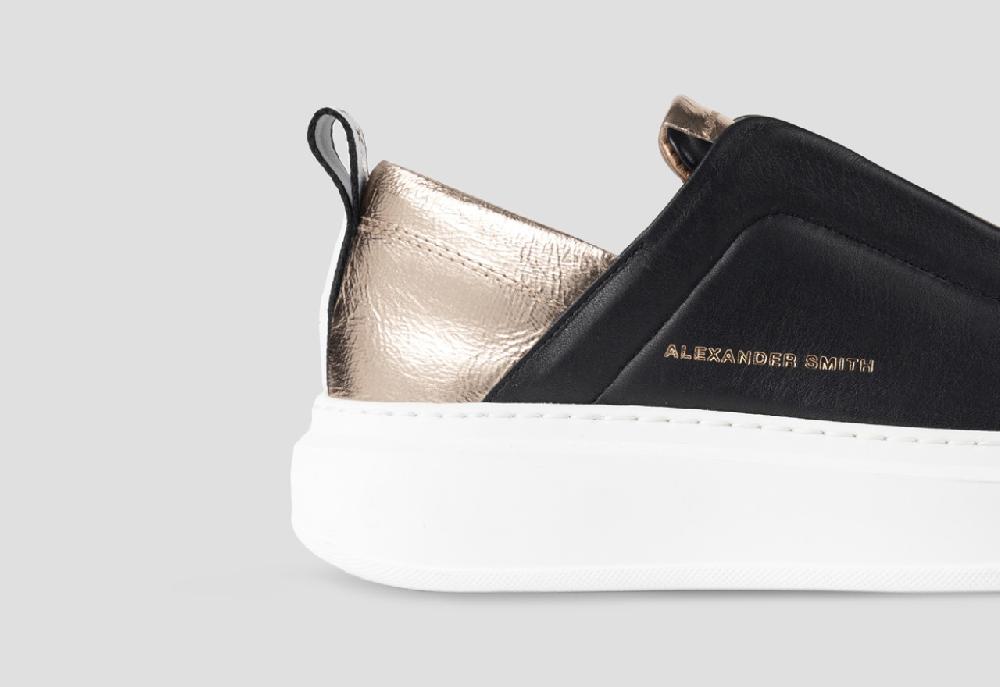 Alexander Smith WEMBLEY SLIP-ON WOMAN BLACK COPPER Fino Al -60%